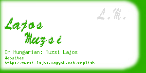 lajos muzsi business card